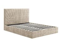 Vente-unique Bed met opbergruimte stof beige 140 x 190 cm