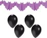 Fiestas Guirca, S.L. Halloween/horror thema feestslinger - vleermuis - papier - 300 cm - incl. 10x ballonnen zwart