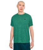 Under Armour Tech Textured SS Heren T-shirt Korte Mouw Effen Polyester Groen L