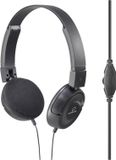 Renkforce RF-HS-130 On Ear koptelefoon Kabel Stereo Zwart Volumeregeling