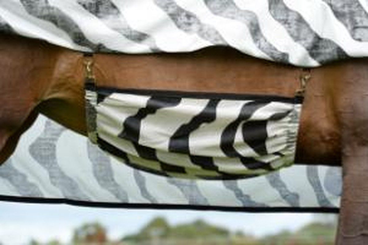 Bucas Buzz-Off Zebra & Neck 140/6,3 - Vliegendeken
