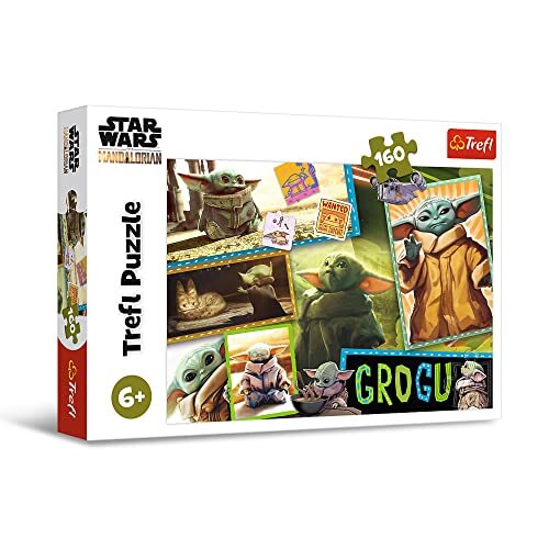 Trefl 15411 - Mandalorian Star Wars - Baby Yoda Grogu - 160 stukjes puzzel voor kinderen