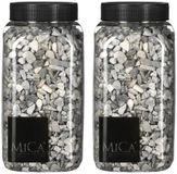 Mica Decorations decoratie steentjes - Grijs - 1 kilo