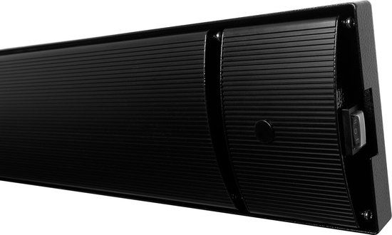 Eurom Terrasverwarming Outdoor Heatpanel 1500 RC - Zwart - Wand/Plafond - Met Afstandsbediening