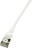 Merkloos LogiLink CAT6a U/FTP Ultraflex Netwerkkabel, 100% koper, wit, 3M