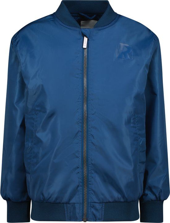 Raizzed Tombs-Iron Blue Bomberjack Blauw Kinderen Polyester Lange Mouw Rits Effen Casual