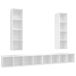 VidaXL TV-wandkasten, 4 stuks, wit, van houtvezel