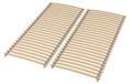 Sommier 160x200 (2 x 80x200), sommier en bouleau avec 28 lattes, sommier à lattes enroulable premium, fabriqué en Allemagne, entièrement assemblé et enroulé, capacité de charge 130 kg