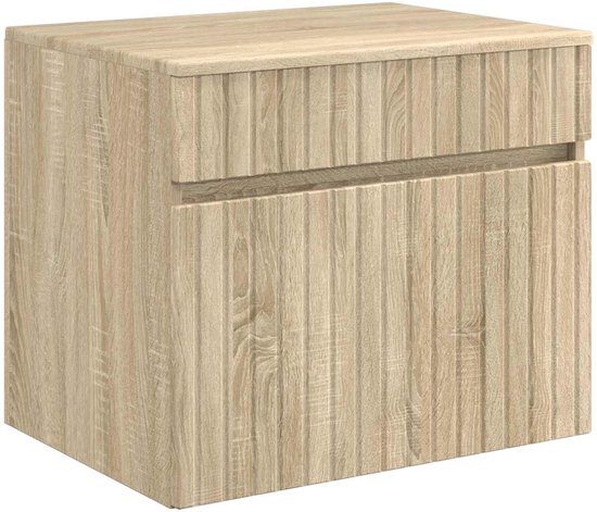 vidaXL Wandgemonteerde Badkamerkast Sonoma Eiken 59 x 44,5 x 50 cm