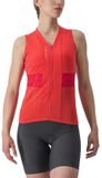 Castelli Anima 4 Maillot de cyclisme sans manches Orange XS Femme