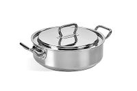 Barazzoni Professioneel, braadpan met deksel ø24cm, roestvrij staal 18/10, capaciteit 5,50 l, inductie, Made in Italy