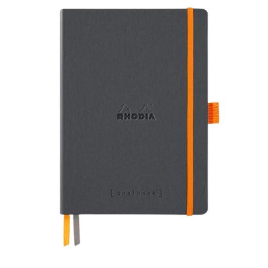 Rhodia Goalbook – A5 – 240 Pagina's – Dotted – Ivoorkleurig Papier 90 g/m² – Elastieksluiting - Titanium