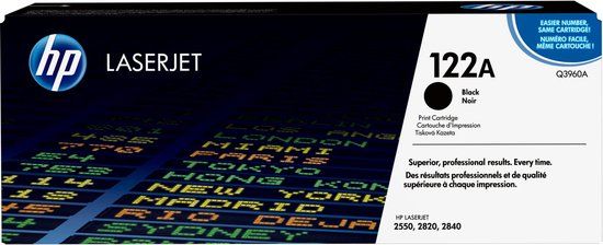HP 122A Black Original LaserJet Toner Cartridge - Q3960A