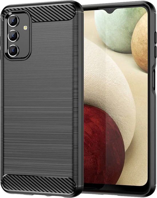 DLH Achterzijde behuizing voor mobiele telefoon silicone voor Samsung Galaxy A13 5G Zwart