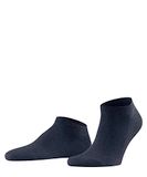 FALKE Family kort eenkleurig katoen sneakersokken enkelsokken heren blauw - maat 47-50