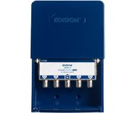 EDISION OMS-4 paaldeelnemer 4 uitgangen, buitensatelliet- en tv-verdeler, F-aansluiting, tv-signaalverdeler, 5-2400 Mhz, DVB-S2, DVB-T2, DVB-C, DC-doorgang, buitenbox, 4-weg