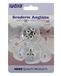 PME BA403 gatenborduursnijder 3 bloemblaadjes in de stijl Engels borduurwerk, assortiment, 2-delig, kunststof, ivoor, 2 x 2 x 1,5 cm