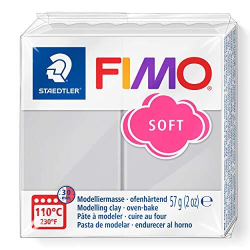 Staedtler 8020-0 - Fimo Soft normaal blok, 57 g Modelleermassa 1 Packung Delfinggrijs (80)