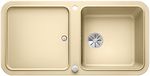 BLANCO Yova XL 6 S Silgranit PuraDur omkeerbaar champagne spoelbak met InFino afvoersysteem, compound snijplank en afvoerregeling 523600