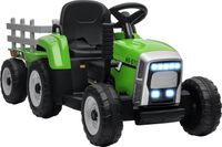 Tractor électrique pour enfants modèle avec télécommande vert