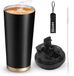 Thermosbeker 500ml Acier inoxydable 316, gobelet de voyage étanche avec isolation sous vide, 2 options de boisson