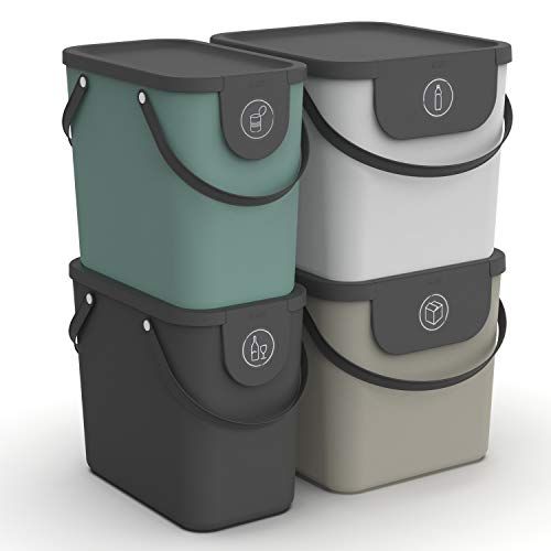 Rotho Babydesign Albula 4-delige set afvalscheidingssysteem 2 x 25 l + 2 x 40 l