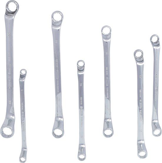 KS Tools 518.0847 CHROMEplus Dubbele ringsleutelset, 7-dlg