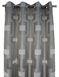 Sans CA00069-650 Glasgow gordijn, Chenillé Jacquard, polyester, grijs, 140 x 270 cm