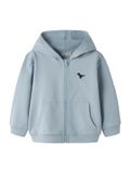 NAME IT Jongens NMMVALON LS NREG SWE CARD WH UNB Sweater Lange Mouw Katoen/Polyester Regular Fit Rits Effen Casual Blauw Fog 116