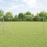 vidaXL Weidehekwerk Composiet Hardhout Zilver Verticaal Recht 1 cm x 0 m