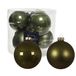 Decoris kerstballen - 16x st - mosgroen - D10 cm - glas - kerstversiering