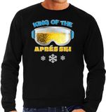 Bellatio Decorations Apres Ski Sweater Heren - King of the Apres Ski - Zwart - Wintersport - Bier - XXL