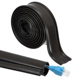 Organisateur de câbles, gaine, 30 cm, flexible, réglable, noir