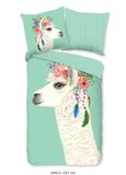 Muller Textiles Dekbedovertrek 140x220 cm Mint Katoen Kind