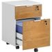 Meuble de rangement de bureau 2 tiroirs avec 2 barres pour dossiers suspendus, verrouillable, clés incluses, 42x40x60 cm
