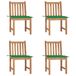 VidaXL Chaise de jardin 8 pc avec coussins teck massif Vert