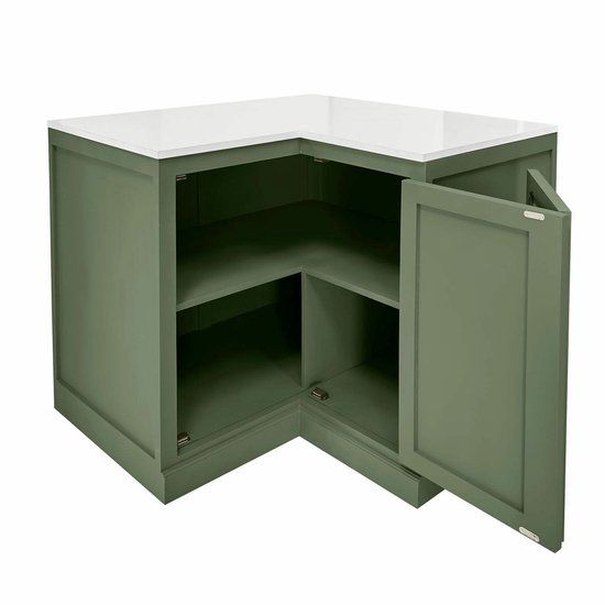 LOBERON Hoekkast Lansbury groen/wit