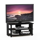 Furinno Sully TV-rek, hout, espresso/zwart, 39,5 x 79,98 x 40 cm