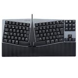 Perixx Periboard-335RD Ergonomisch mechanisch toetsenbord, compact, met kabel, Tenkeyless - rode toetsen met laag profiel, lineaire schakelaar, programmeerbare macro, Spaanse lay-out