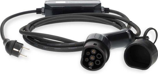 Nedis Draagbare Oplader voor Elektrische Voertuigen - Type 2 - 3.7kW - 5m - Zwart