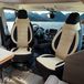 Auto Interieur Meester CBS Autostoelhoes voor Fiat Ducato campers | Inclusief hoesjes voor de armleuningen | Zwart/beige