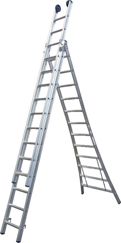 Maxall MR 3-delige Uitgebogen Reformladder - 3x12 Sporten + Toprollen