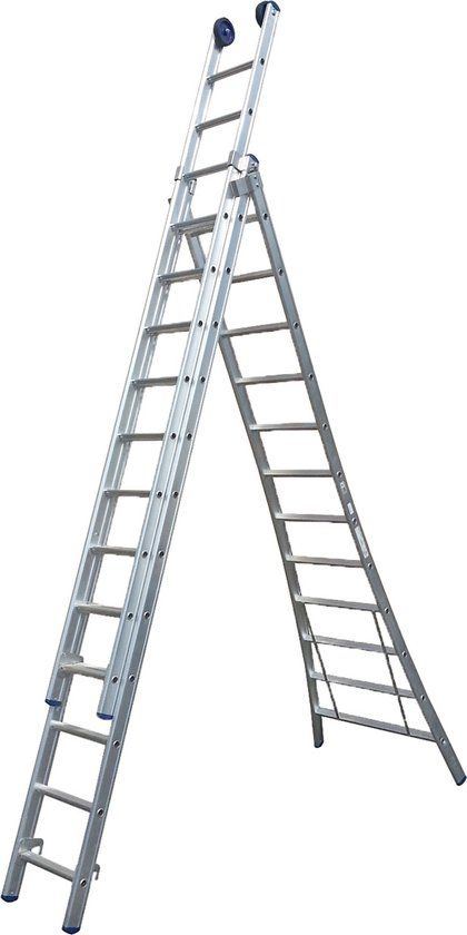 Maxall MR 3-delige Uitgebogen Reformladder - 3x12 Sporten + Toprollen