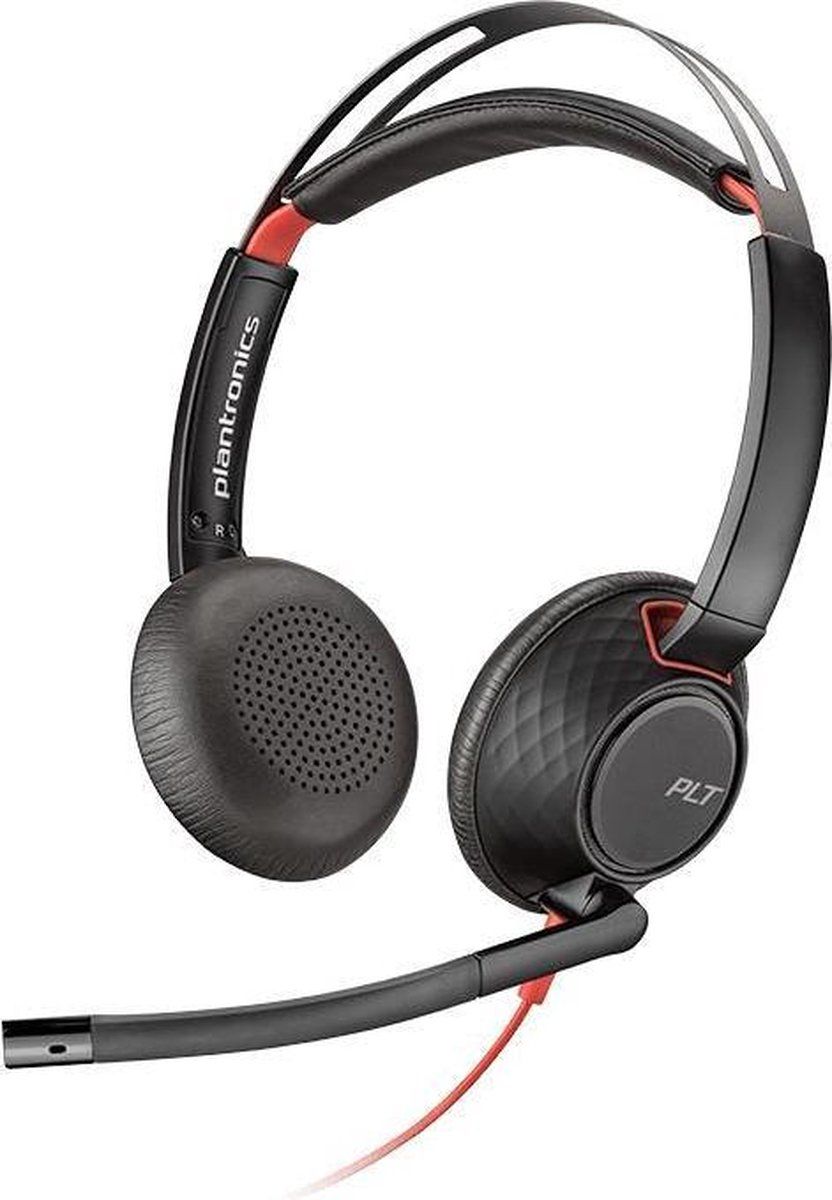 Plantronics Blackwire 5220 Headset - On Ear - USB Type-C & 3.5mm - Noise Cancelling - Black