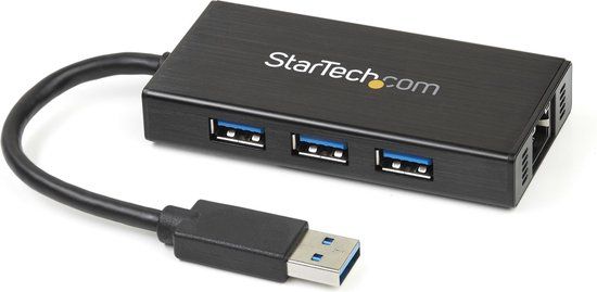 StarTech.com 3-poorts USB 3.0 Hub met Gigabit Ethernet - Zwart