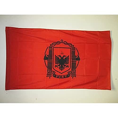 Albanees Koninkrijk 1939-1944 Vlag 150x90 cm voor een paal - Groot Albanië vlaggen 90 x 150 cm - Banier 3x5 ft met gat - AZ FLAG