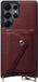 AVY Leren Hoesje Geschikt voor Samsung Galaxy S25 Ultra | Met Magnetische Kaarthouder | Compatibel met MagSafe | Leather Case met Wallet | Burgundy