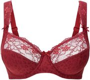 LingaDore DAILY Beugel BH - Plus Size - Ruby wine jacquard