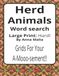 Herd Animals Large Print Word Search Puzzle Book