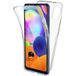 Phonillico® Case voor Samsung Galaxy A31 - Transparant Volledige siliconen TPU Gelbescherming 2 In elkaar grijpende delen voor en achter
